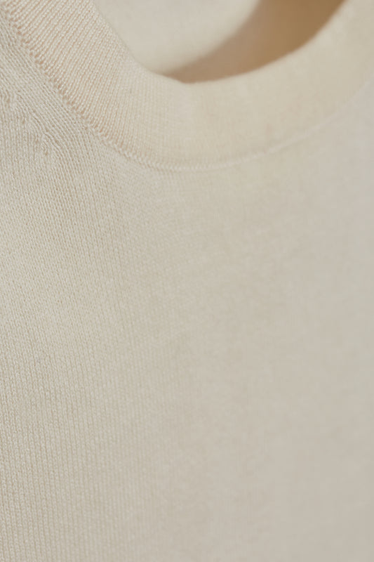 Camiseta punto crema