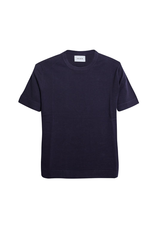 Camiseta punto azul marino