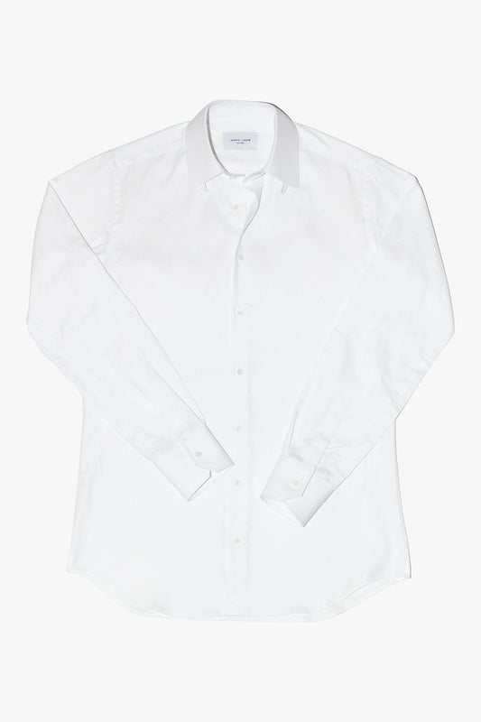 Camisa vestir MTO blanca cuello baby Hippie Crew