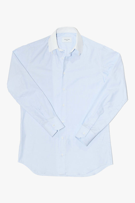 Camisa vestir MTO rayas cuello baby blanco Hippie Crew