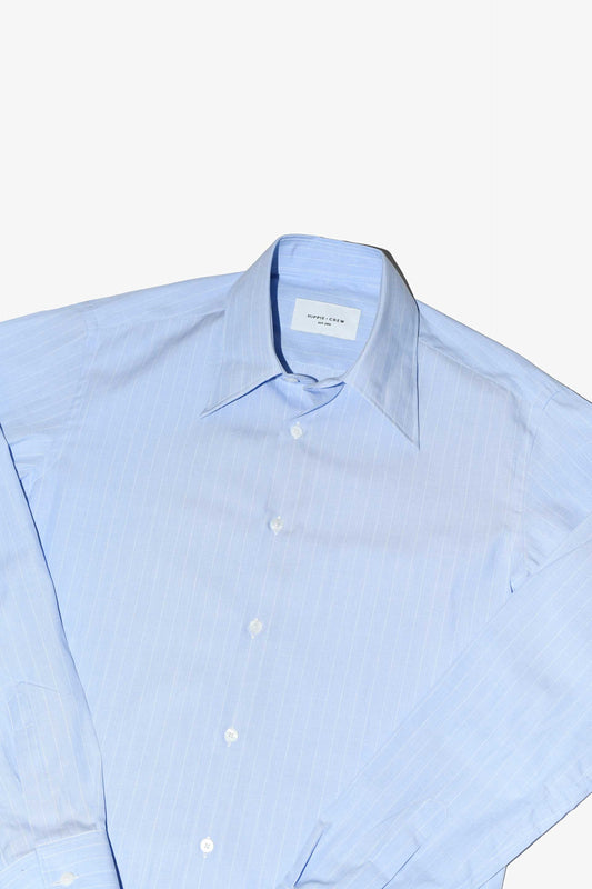 Camisa vestir azul rayas cuello inglés Made to Order