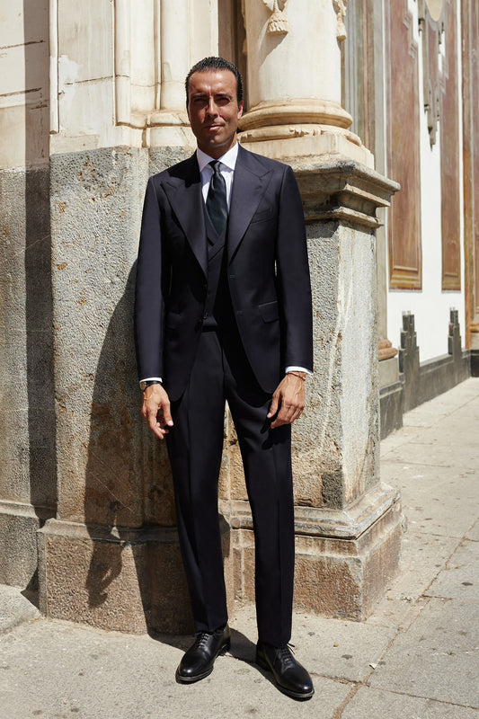 Americana traje azul marino solapa punta Ready to Wear