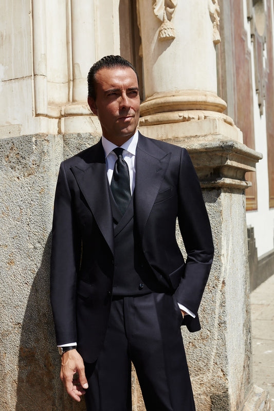 Americana traje azul marino solapa punta Ready to Wear