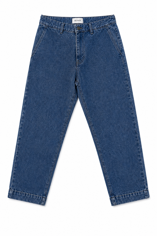 Pantalón denim relaxed azul oscuro