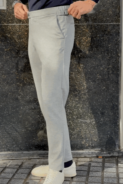 Pantalón punto premium gris