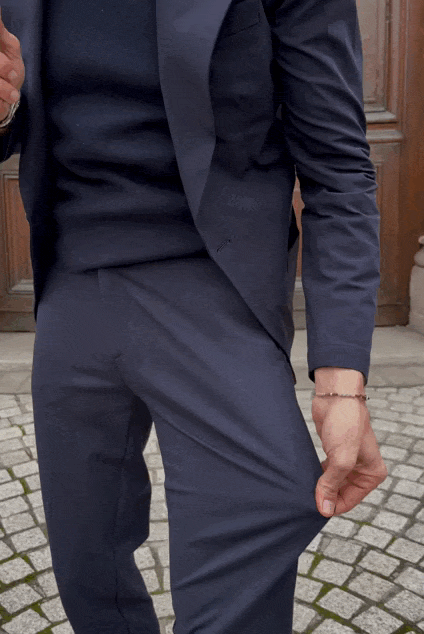 Pantalón punto premium azul marino