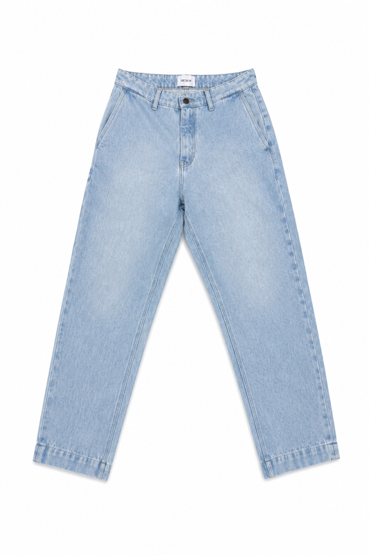 Pantalón denim relaxed azul claro