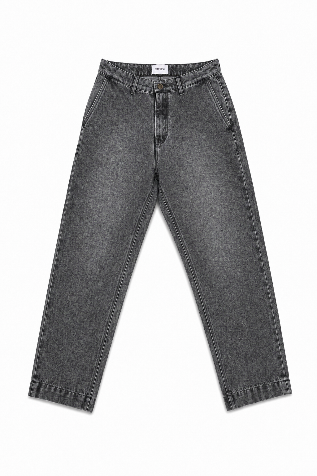 Pantalón denim relaxed gris