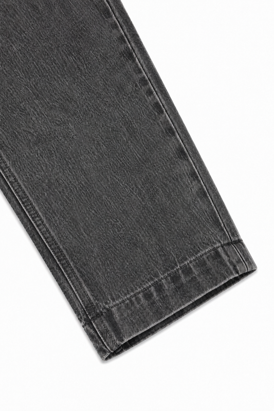 Pantalón denim relaxed gris