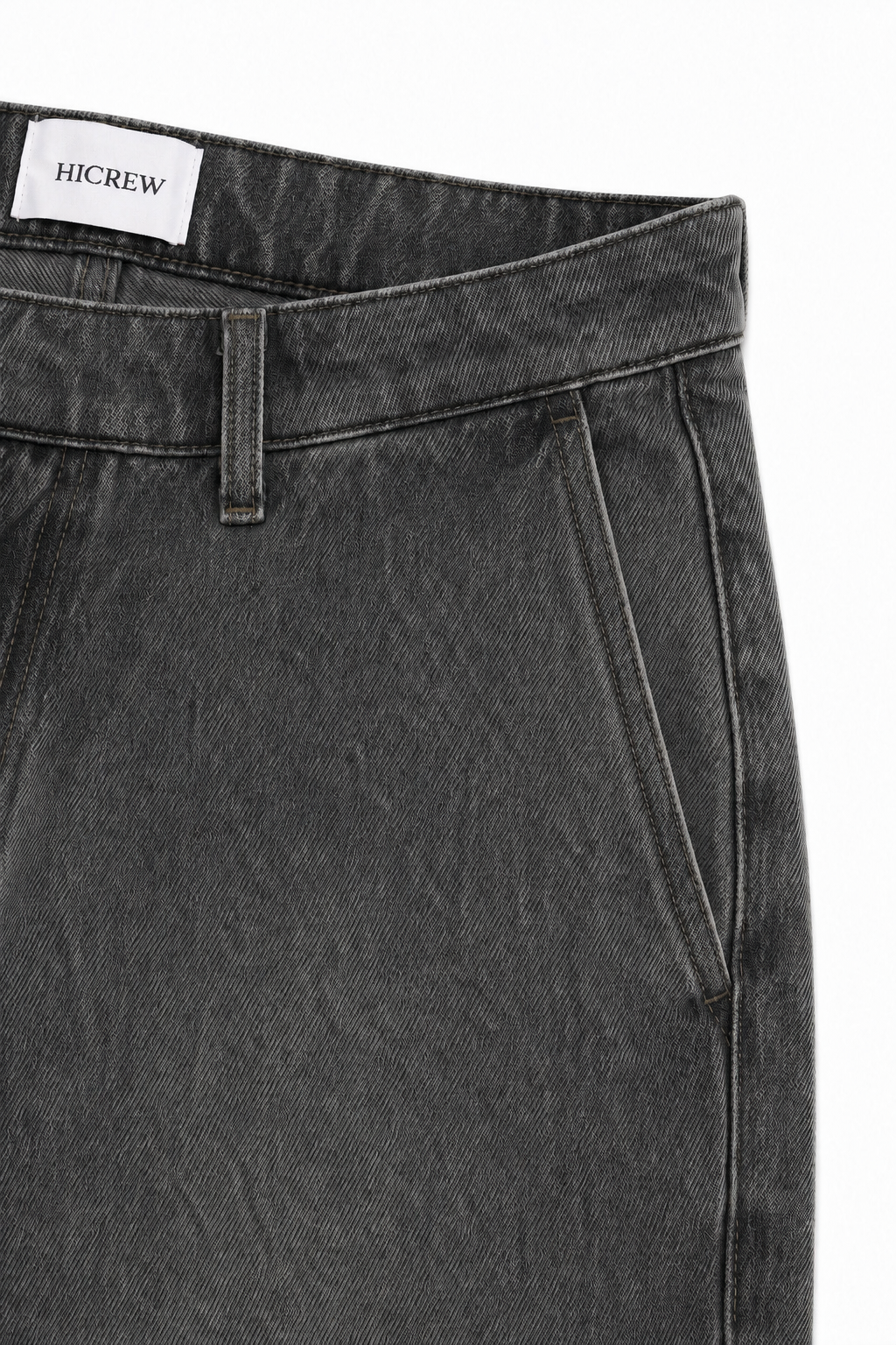 Pantalón denim relaxed gris