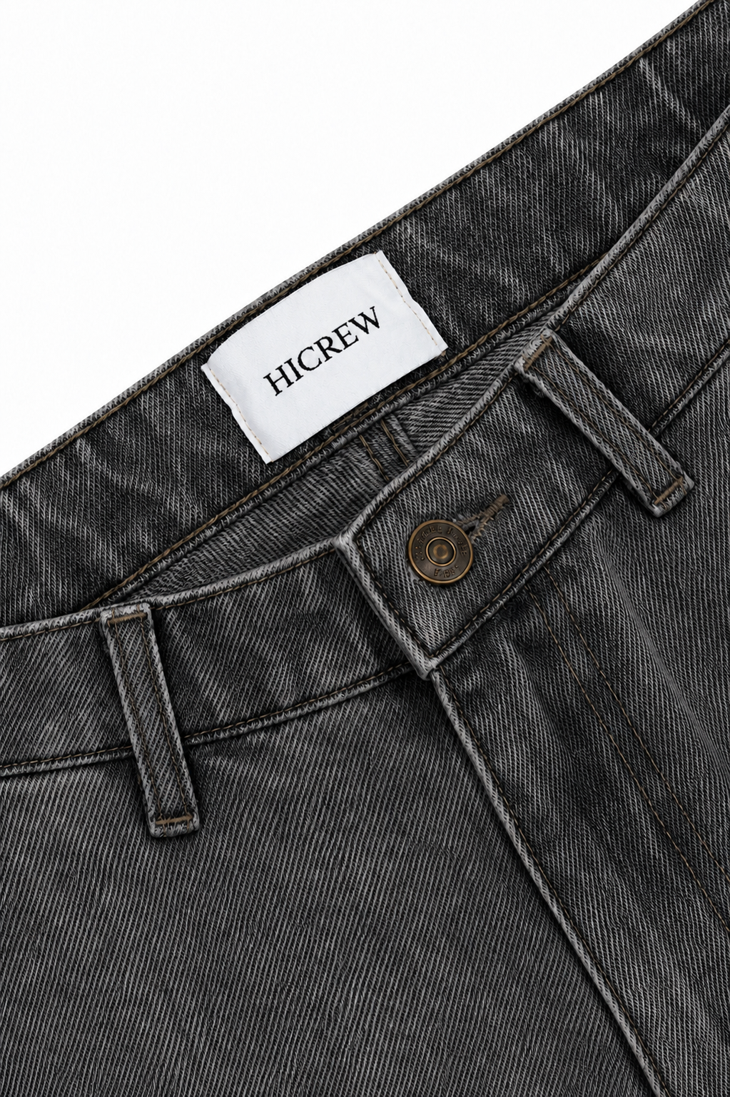 Pantalón denim relaxed gris