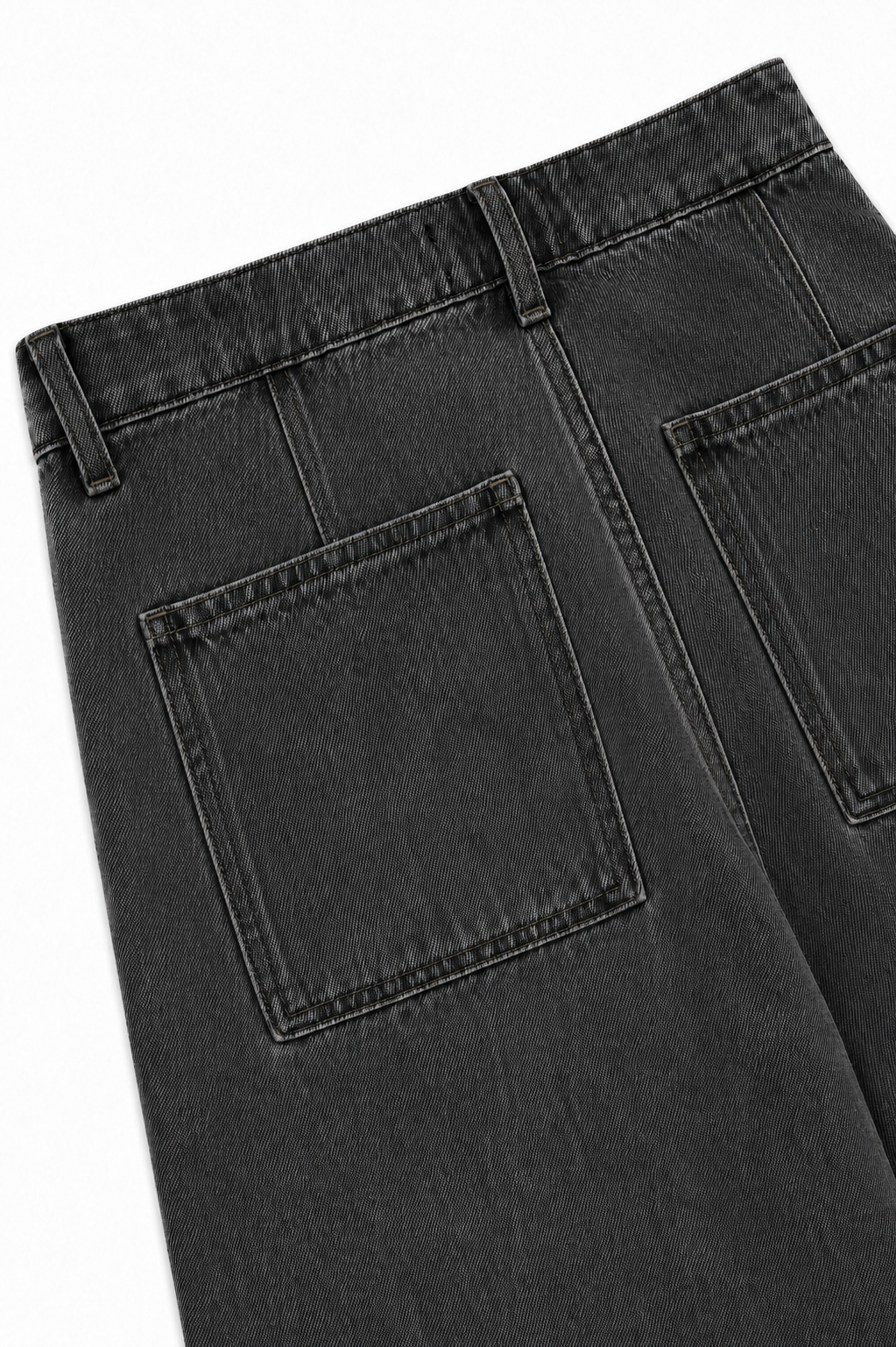 Pantalón denim relaxed gris