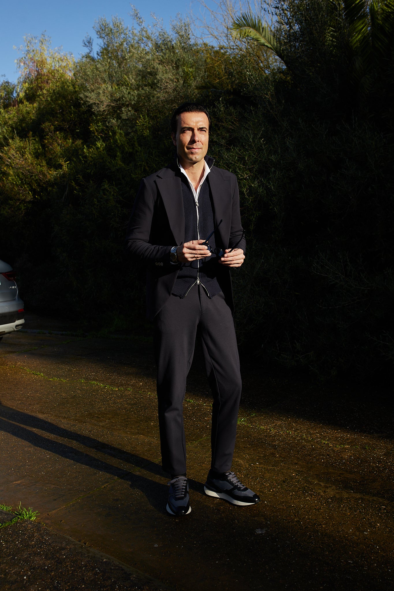 Pantalón punto premium azul marino