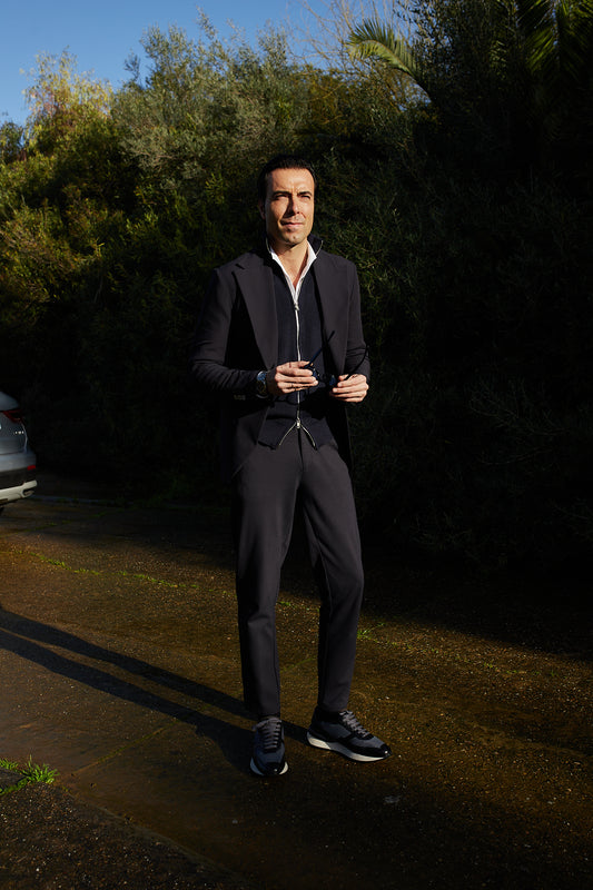 Pantalón punto premium azul marino