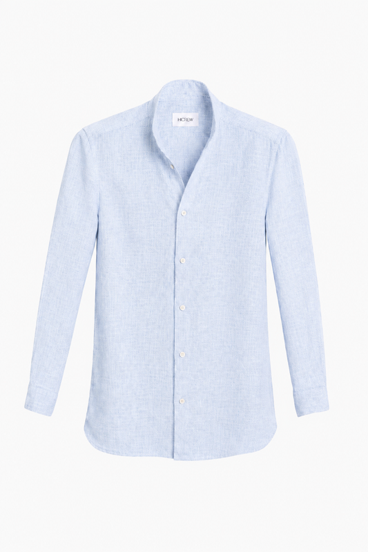 Camisa Mao lino azul claro