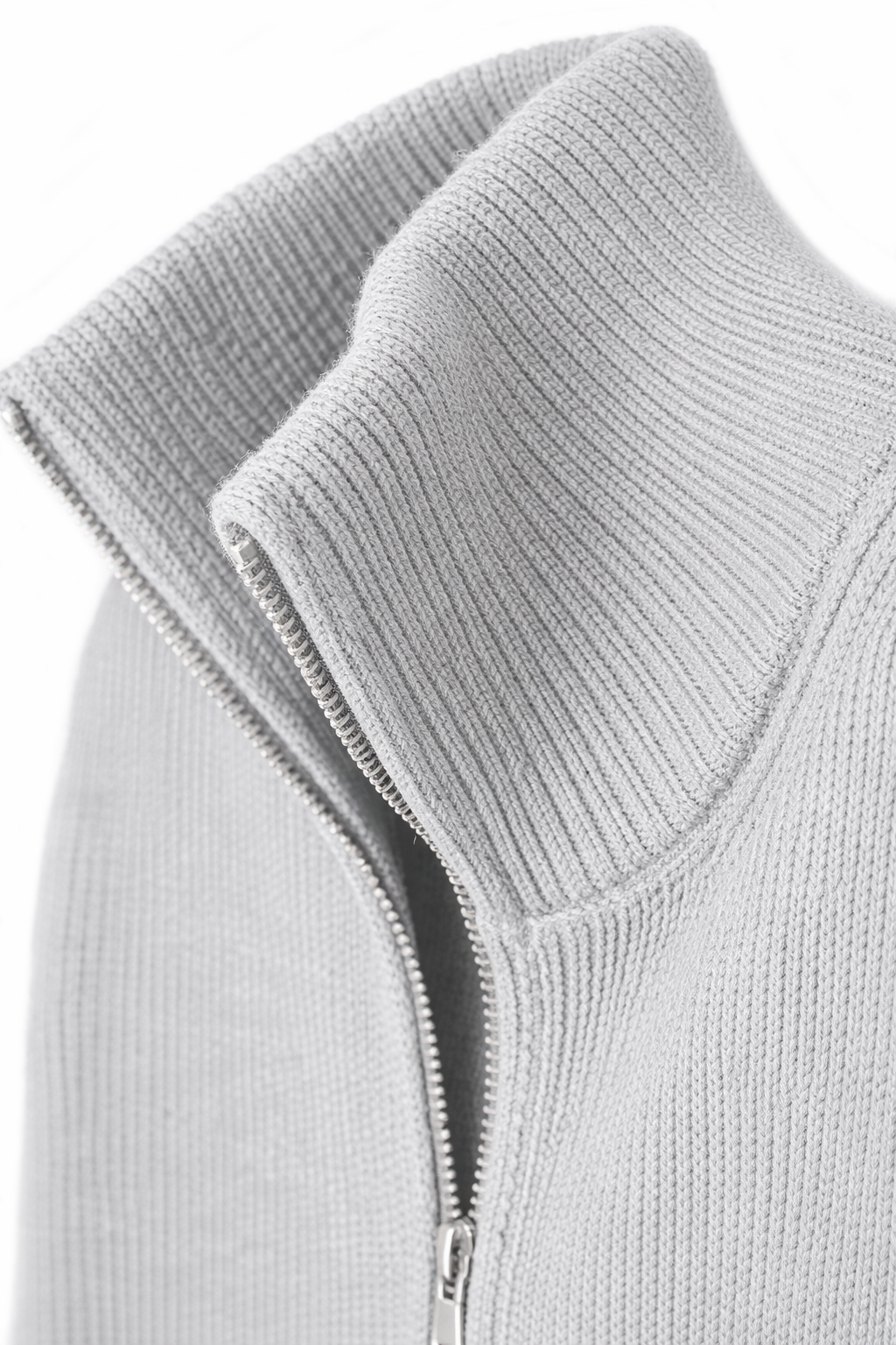 Cárdigan cremallera gris