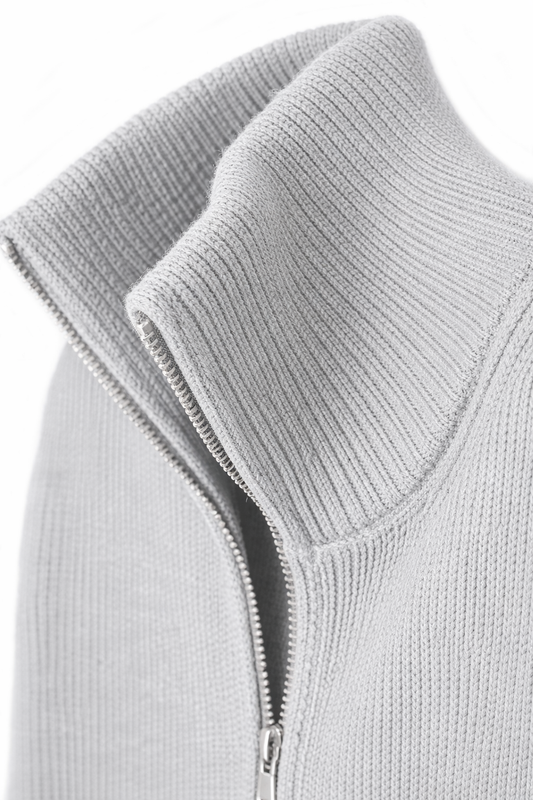 Cárdigan cremallera gris