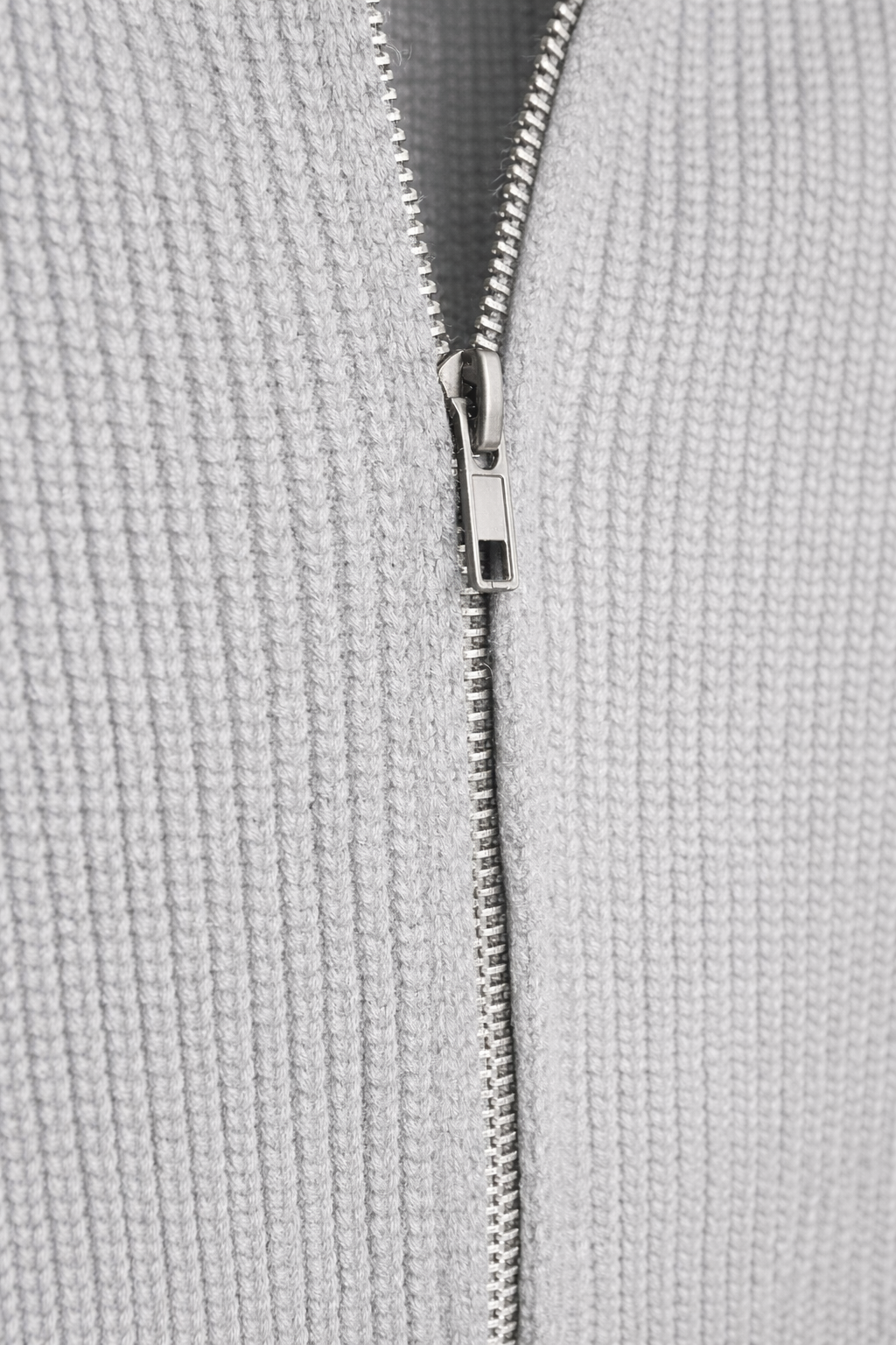 Cárdigan cremallera gris