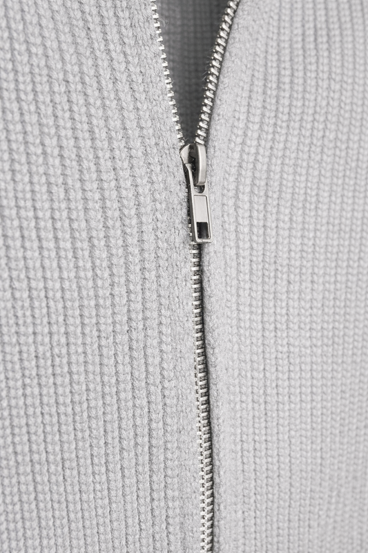 Cárdigan cremallera gris