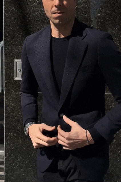 Americana punto azul marino