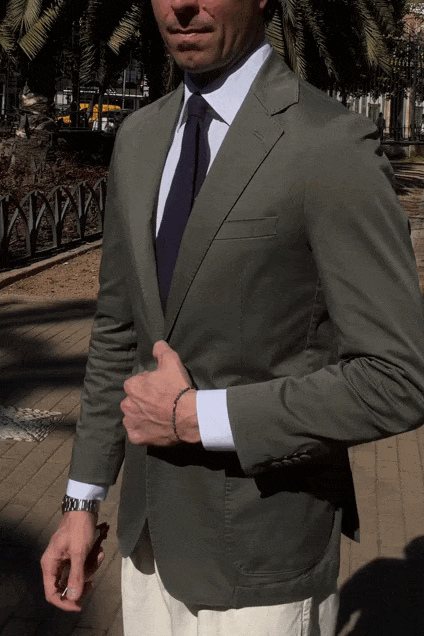 Americana algodón verde