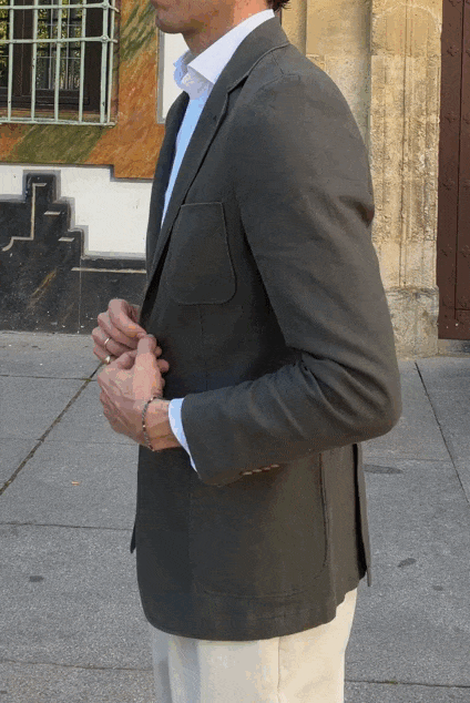 Americana lino verde