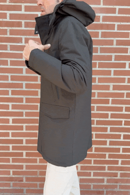 Abrigo Parka técnico verde