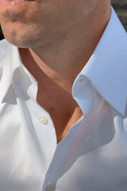 Camisa cuello híbrido blanca