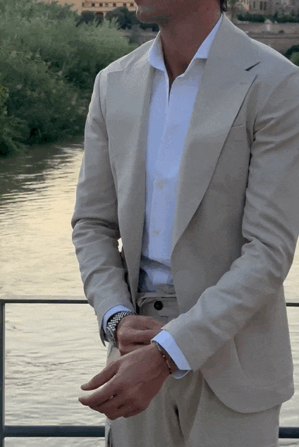 Americana técnica elástica beige