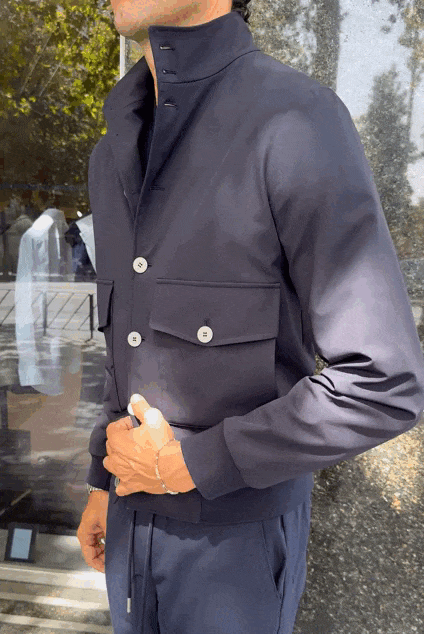 Chaqueta bomber técnica azul marino