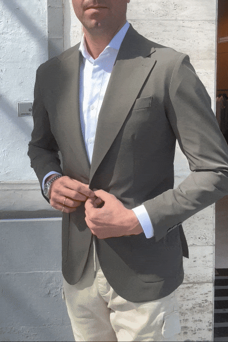 Americana técnica elástica verde