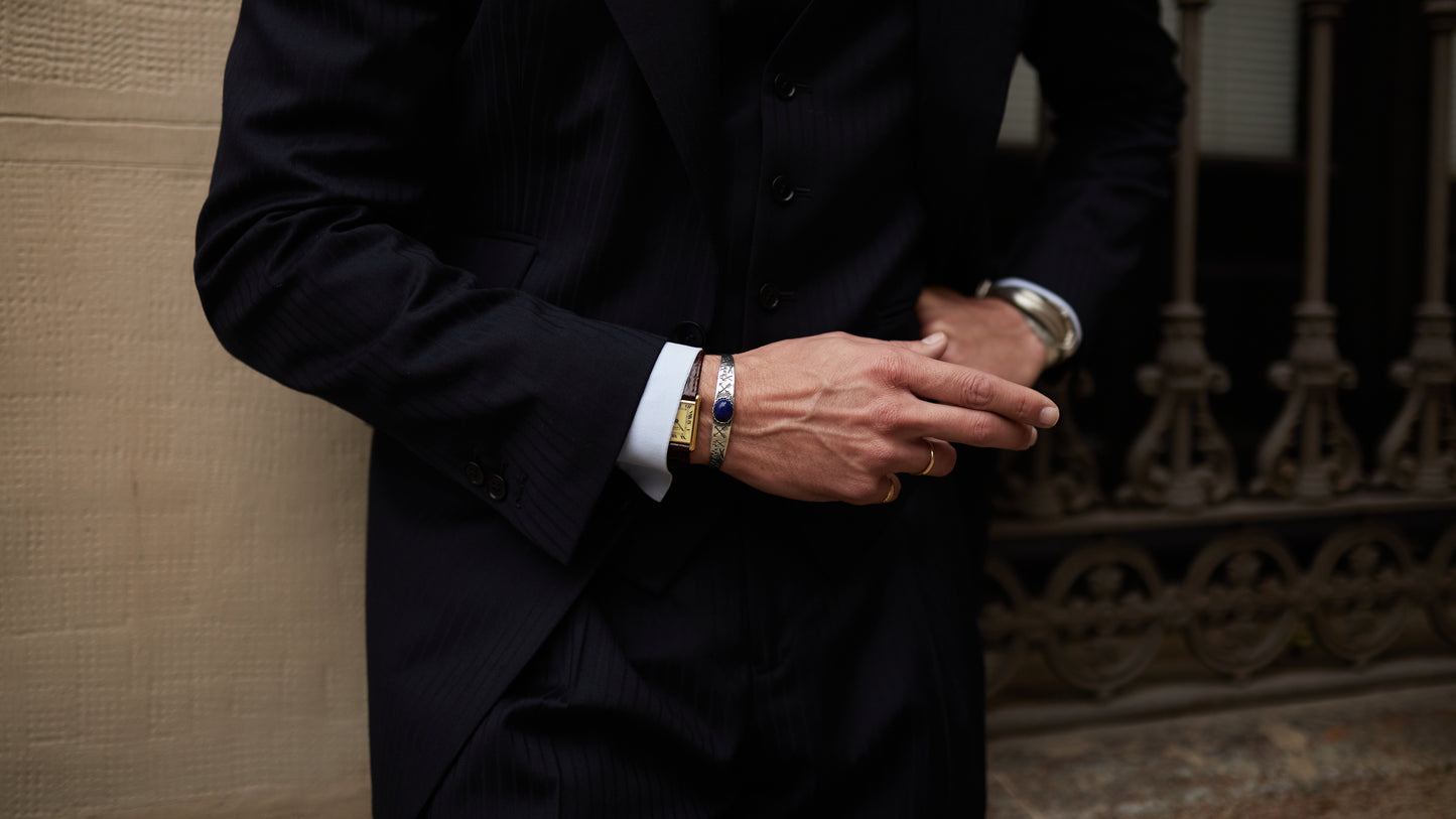 Pulsera plata navajo lapislazuli