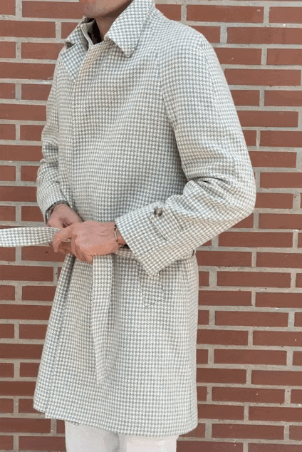 Abrigo raglan pata de gallo