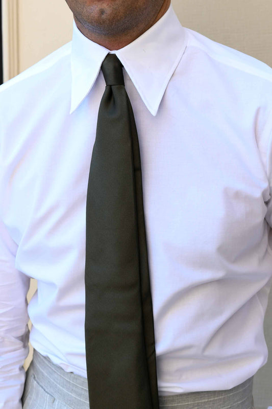 Camisa vestir blanca cuello inglés Made to Order