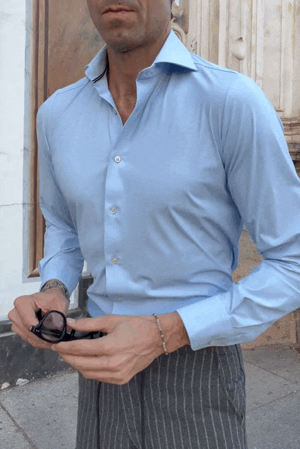 Camisa técnica azul claro