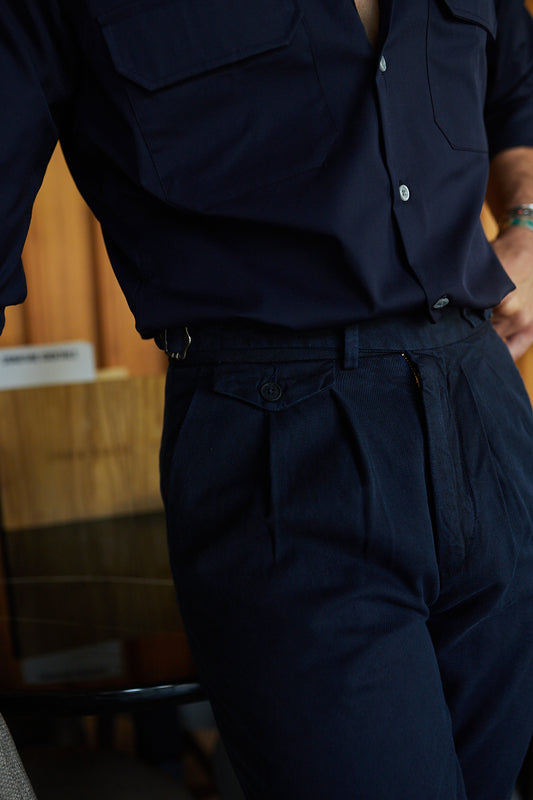 Camisa travel azul marino