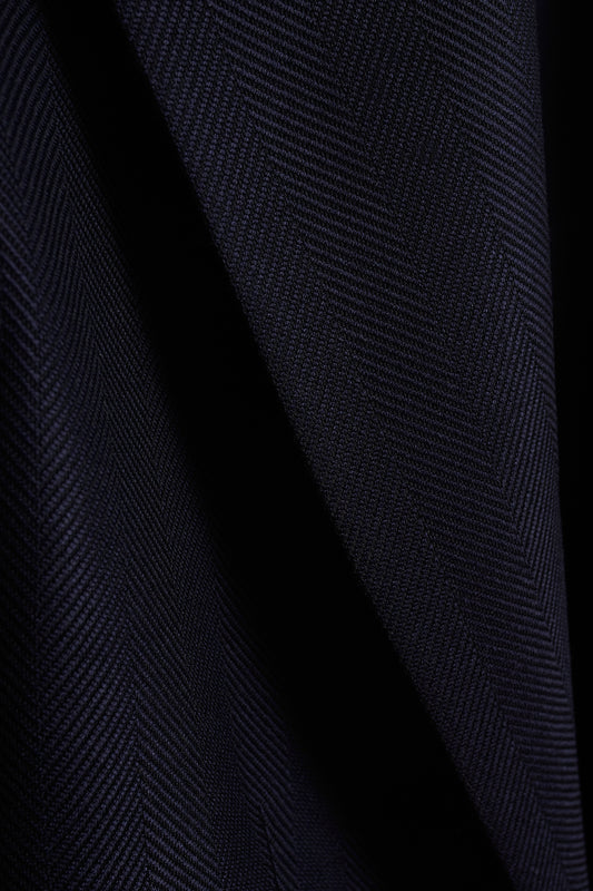 Americana espiga sartorial azul marino