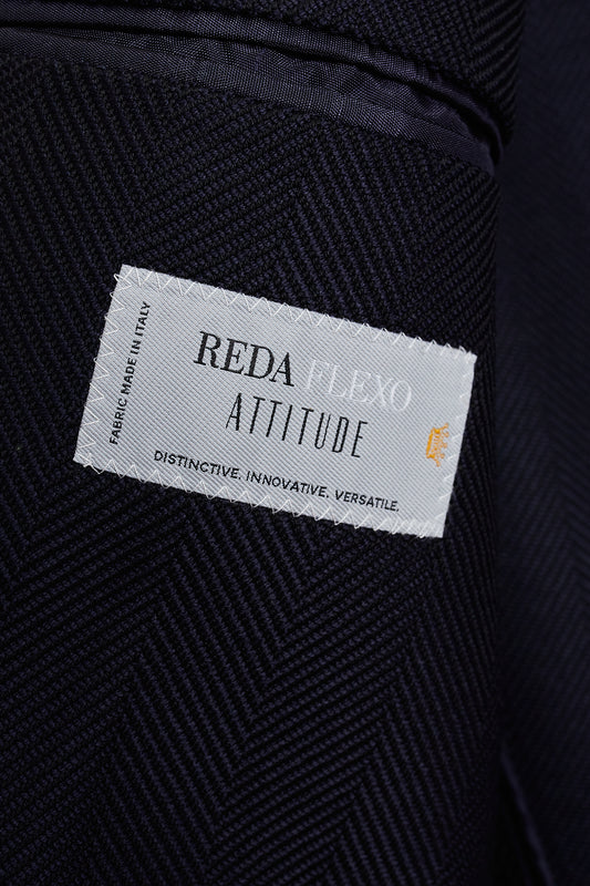 Americana espiga sartorial azul marino