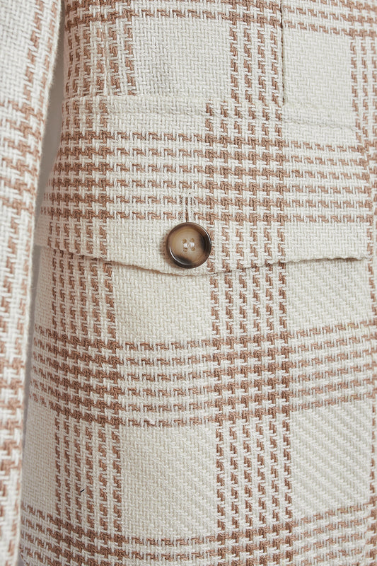 Americana cuadros sartorial crema