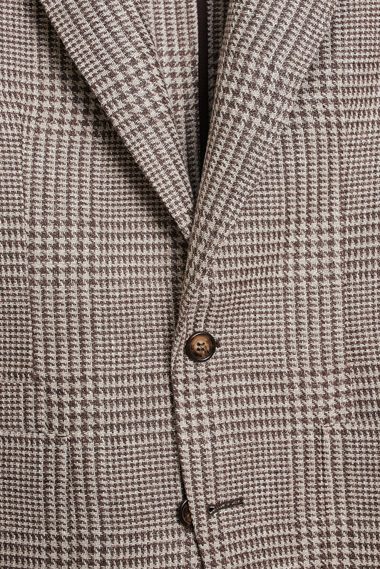 Americana Príncipe de Gales sartorial marrón