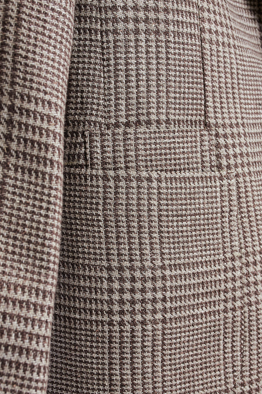 Americana Príncipe de Gales sartorial marrón
