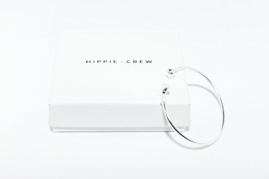 Pulsera plata cruz y bola Hippie Crew