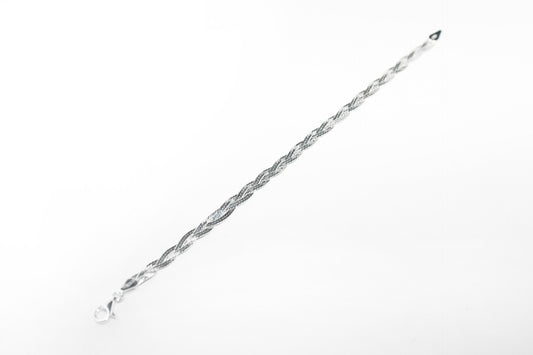 Pulsera plata trenzada flexible Hippie Crew