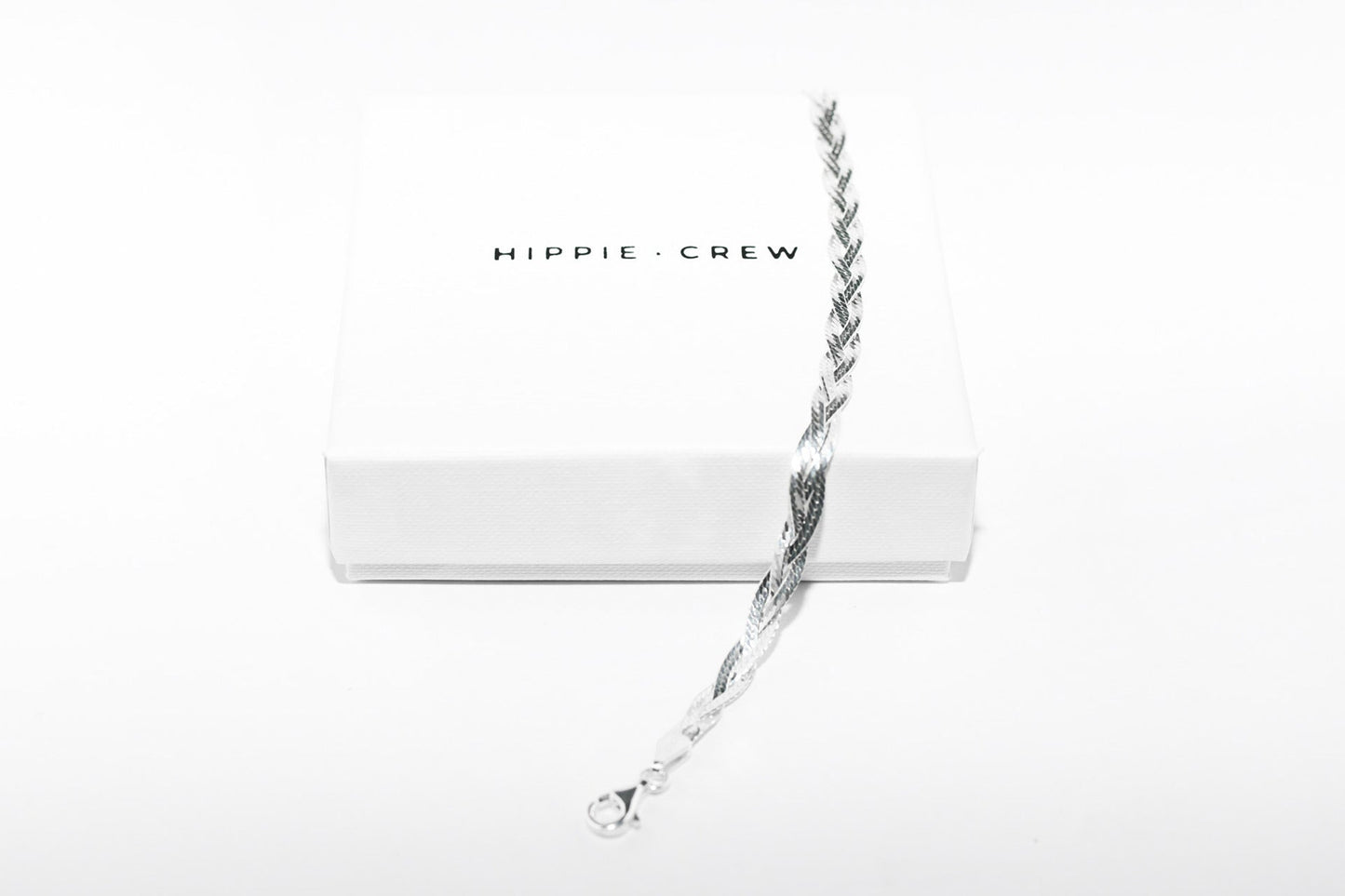 Pulsera plata trenzada flexible Hippie Crew