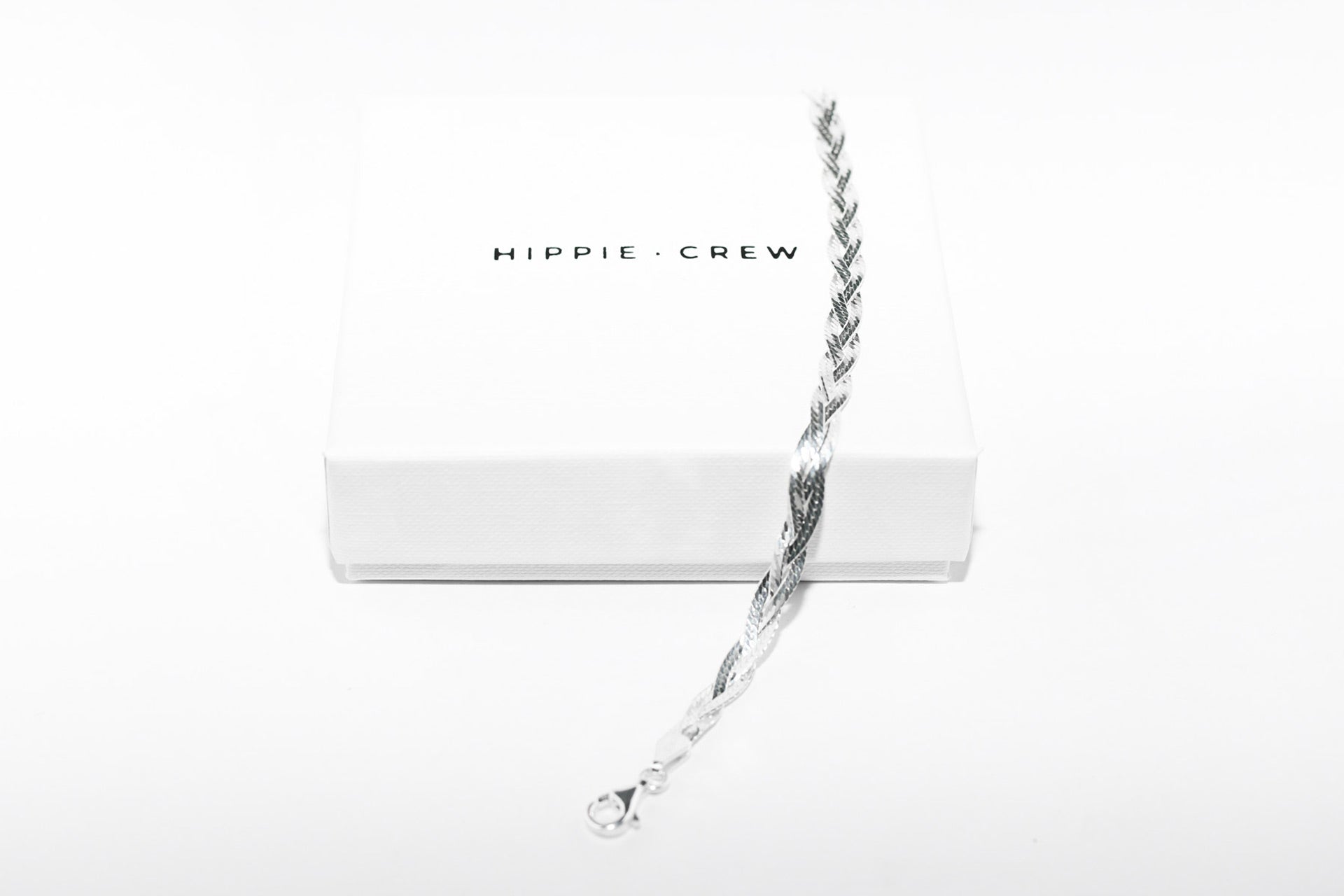 Pulsera plata trenzada flexible Hippie Crew