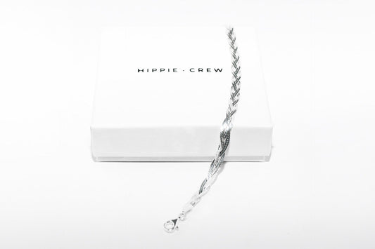 Pulsera plata trenzada flexible Hippie Crew