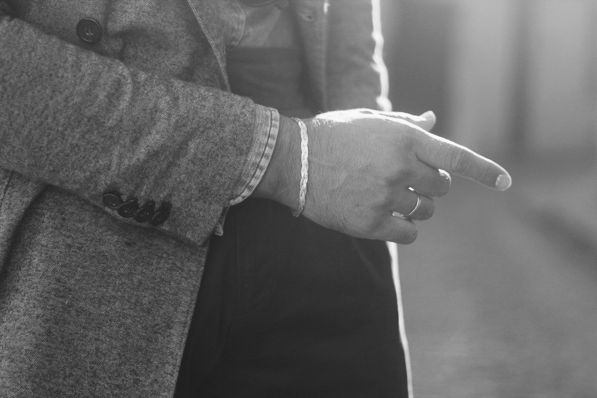 Pulsera plata trenzada flexible Hippie Crew