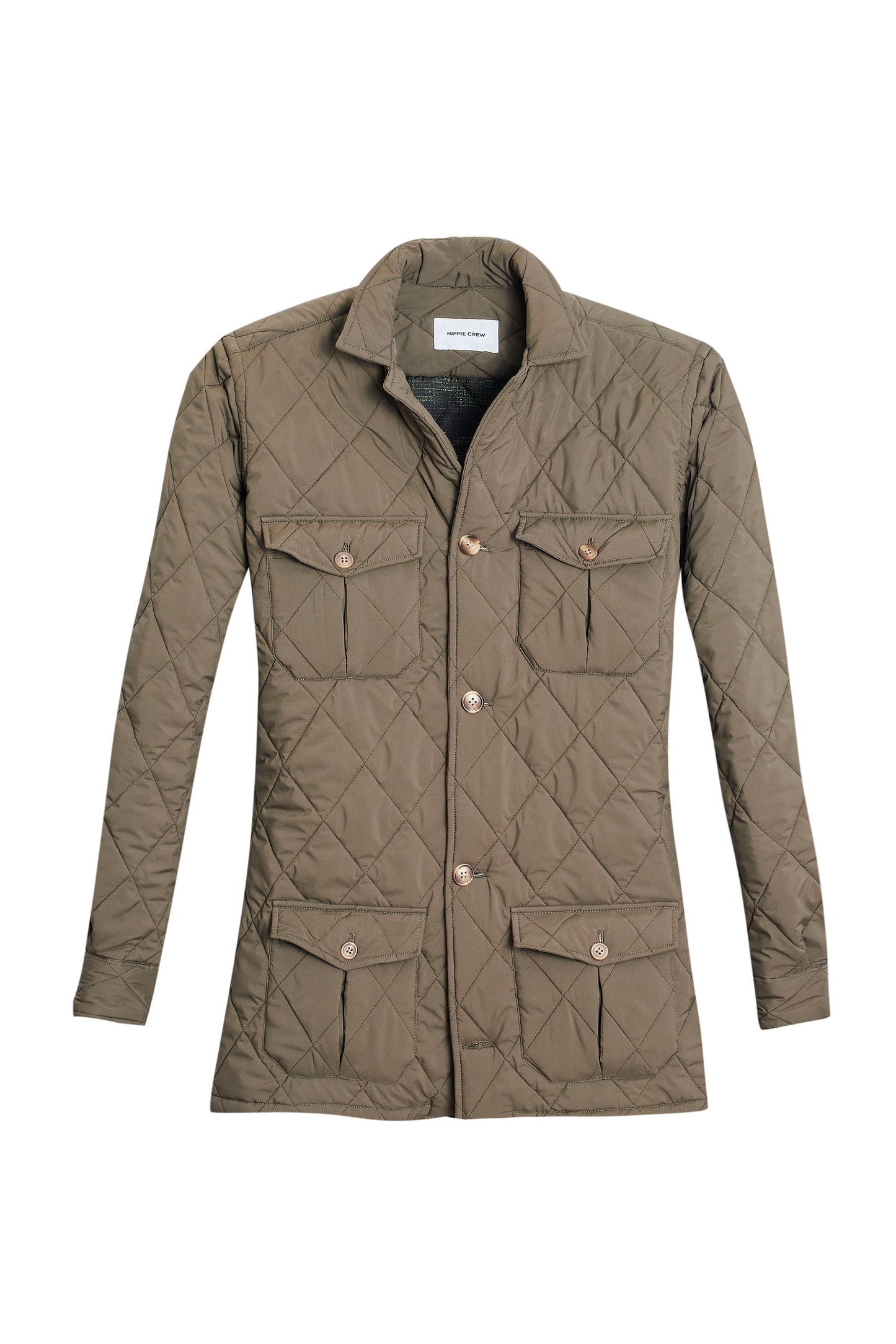 Sahariana acolchada verde