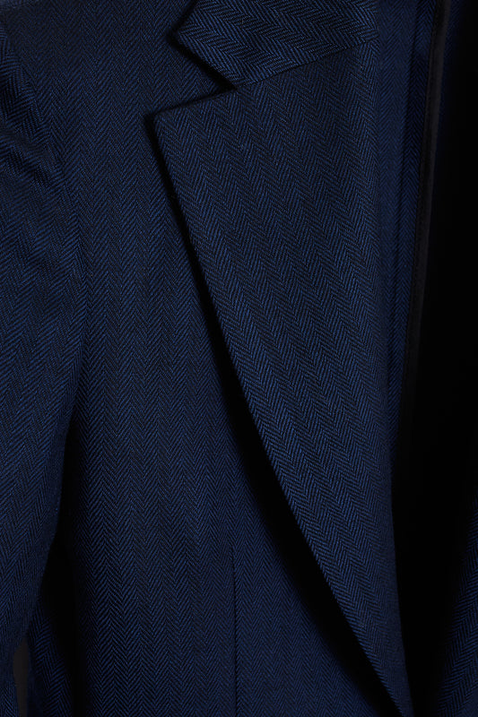 Americana traje espiga azul marino