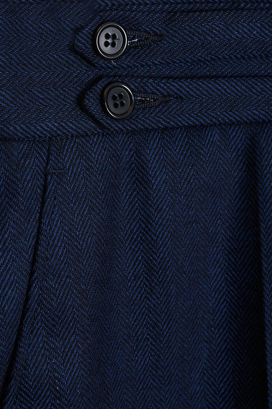 Pantalón traje espiga azul marino